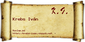 Krebs Iván névjegykártya